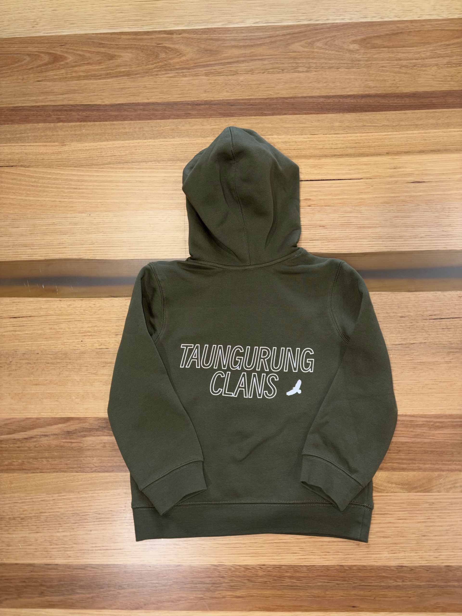 Taungurung Clans Hoodie - Kids (Green) - Image 2